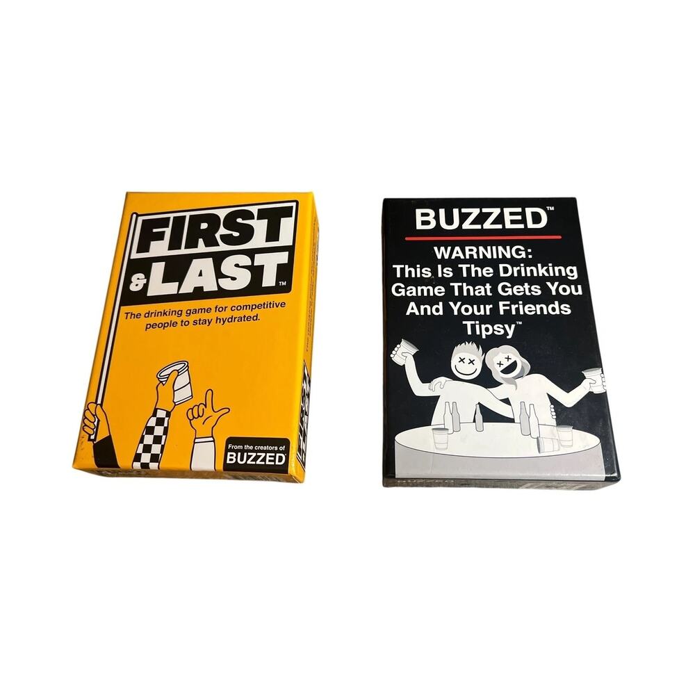 What Do You Meme First & Last and Buzzed Drinking Card Games Bundle Party Set